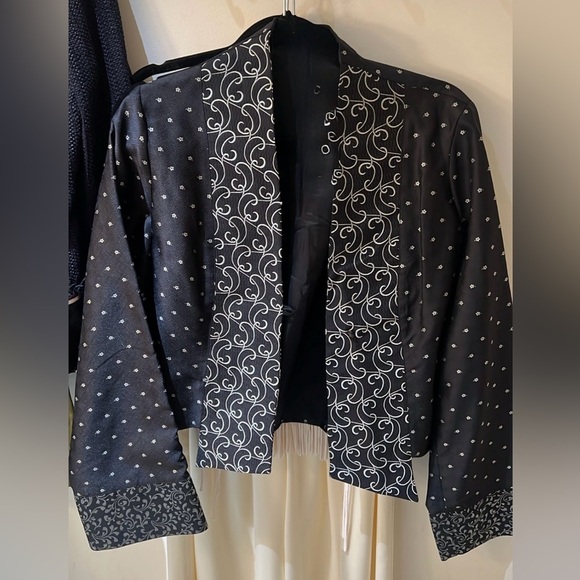 Anne Fontaine Black and Silver Blazer - Picture 2 of 2